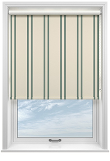 Adelaide, Winnies Stripe Barbing Green - Roller Blind